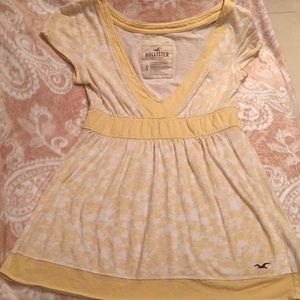 Hollister Yellow floral top